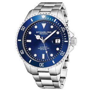 FX04144B NWT Stuhrling Original Fashion Men's Automatic Steel Authentic Watch